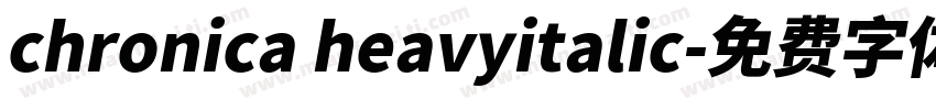 chronica heavyitalic字体转换